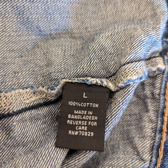 Rue 21 Women's Distressed Denim Jacket, Large - Picture 4 of 4